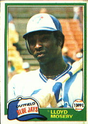 1981 Topps Baseball Cards      643     Lloyd Moseby RC